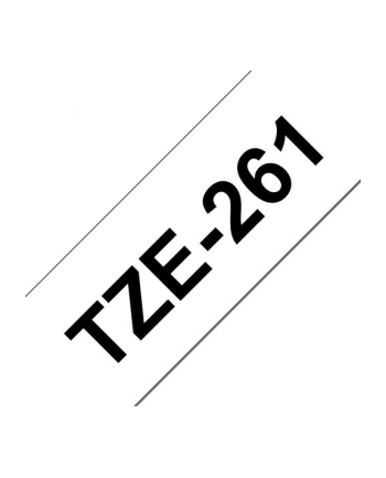 BROTHER TZE261 Bczerwonyher TZE261 Banda laminata 36mm BLACK ON WHITE