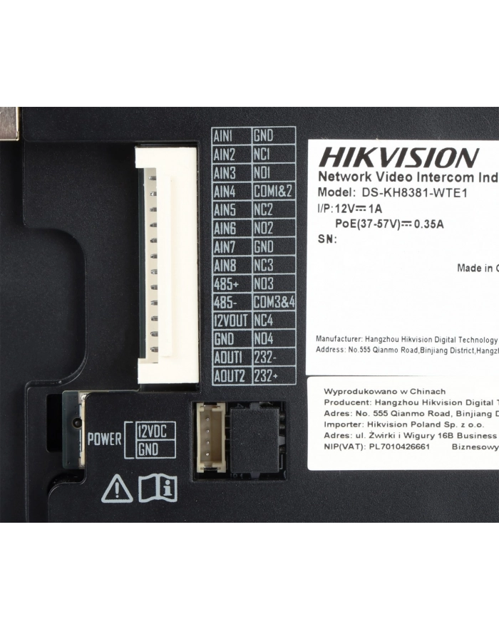 Hikvision Ds-Kh8381-Wte1 Wewnętrzna Stacja Serii 8 (DSKH8381WTE1) główny