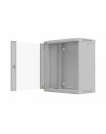 LANBERG Rack cabinet 19inch wall-mount 12U/540X350 flat pack with glass door grey - nr 11