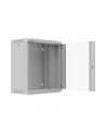 LANBERG Rack cabinet 19inch wall-mount 12U/540X350 flat pack with glass door grey - nr 12