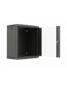 LANBERG Rack cabinet 19inch wall-mount 12U/540X350 flat pack with glass door black - nr 11