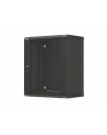 LANBERG Rack cabinet 19inch wall-mount 12U/540X350 flat pack with glass door black - nr 7