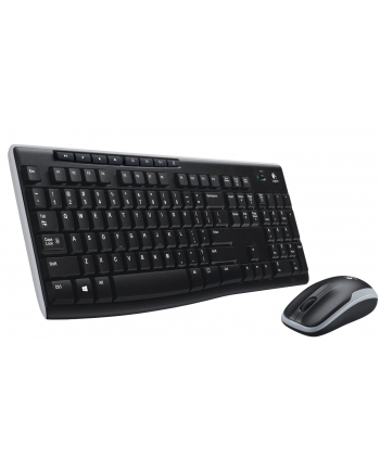 Zestaw klawiatura + mysz Logitech 920-004511 (USB (Radio 24 GHz); ukłklaw(DE); kolor czarny) nr 1