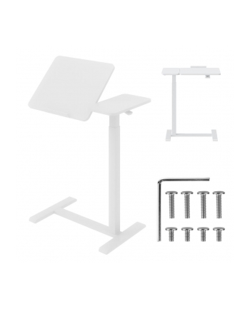 MACLEAN MOBILNE BIURKO/STAND NA LAPTOP, BIAŁE, REGULACJA WYSOKOŚCI 76-109CM, MAX. 30KG MC-120 W