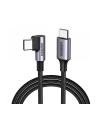 Ugreen kabel USB-C (prosty) / USB-C (kątowy) PD QC 60W 3A 05m US255 (szary) - nr 1