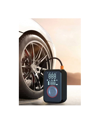 PATONA Pompka Elektryczna do opon samochodowych, rowerowych, materacy, piłek 10,3 bar / 150 PSI z Powerbankiem i Lampką LED