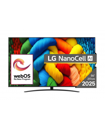 Telewizor LG NanoCell 86NANO81A3A 86' 4K Ultra HD WebOS Dolby Digital DVB-T2 Czarny