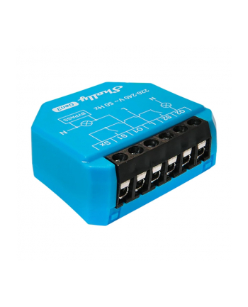 Podwójny przekaźnik WiFi bez przewodu neutralnego Shelly 2L Gen3