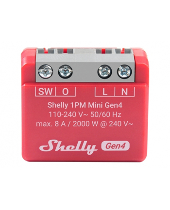 Mini przekaźnik WiFi z pomiarem energii Shelly 1PM Mini Gen4