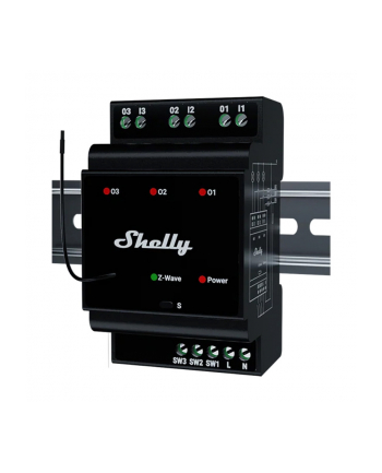 Shelly Qubino Wave Pro 3 3-kanałowy Przekaźnik Na Szynę Din Z-wave