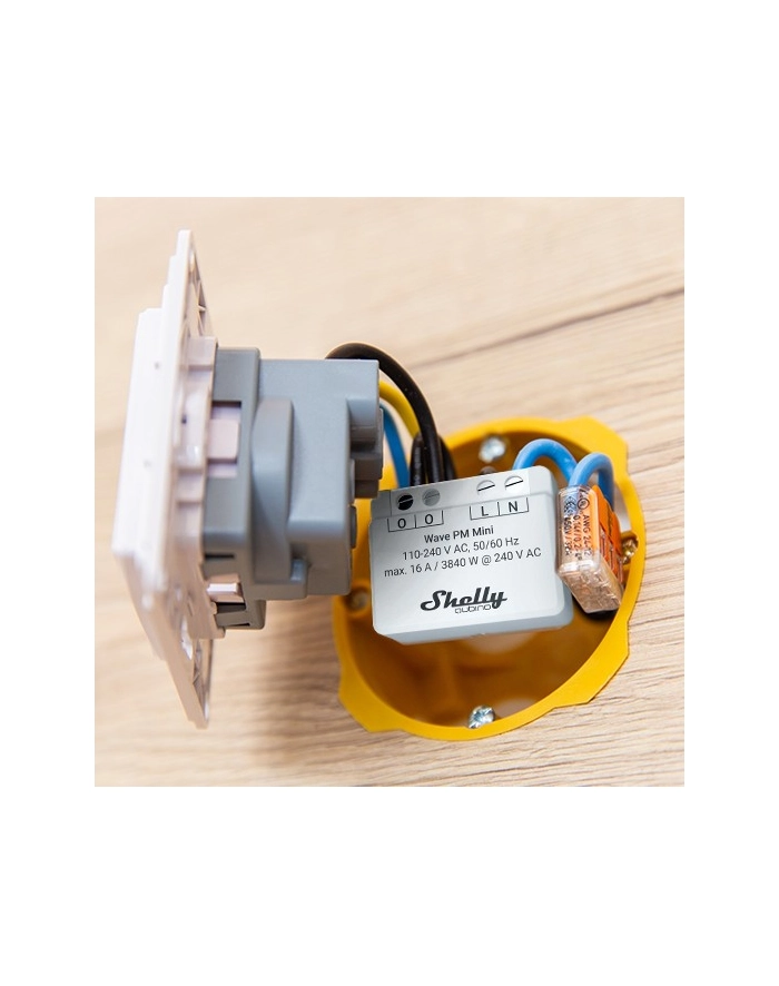 Shelly Shelly Qubino Wave PM Mini przełącznik Szary główny