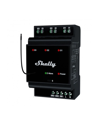 Shelly Qubino Wave Pro 3 3-kanałowy Przekaźnik Na Szynę Din Z-wave