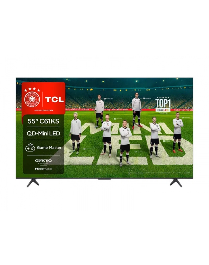 Telewizor TCL 55C61KS QD-Mini LED 55' 4K Ultra HD Google TV Dolby Atmos DVB-T2 Czarny główny