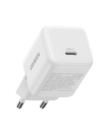 Ładowarka sieciowa Ugreen X513 30W GaN 1x USB-C + kabel USB-C 1m - biała