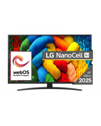 Telewizor LG NanoCell 43NANO81A3A 43' 4K Ultra HD WebOS Dolby Digital DVB-T2 Czarny nr 1