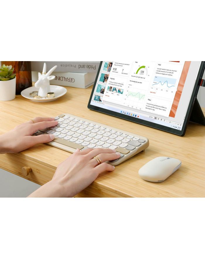 Klawiatura Asus Marshmallow KW100 Beżowy (90XB0880-BKB170) główny