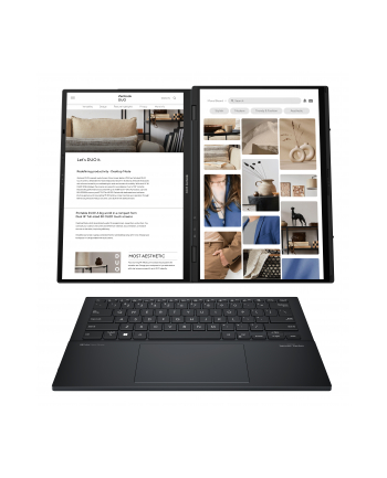 Asus | Zenbook | Duo UX8406CA-PZ009W | Basalt Gray | 14 '' | OLED | Touchscreen | 3K | 2880 x 1800 pixels | Glossy | Intel Core Ultra 9 | 285H | 32 GB | LPDDR5X | Solid-state drive capacity 2000 GB | Intel Arc Graphics | Windows 11 Home | 802.1
