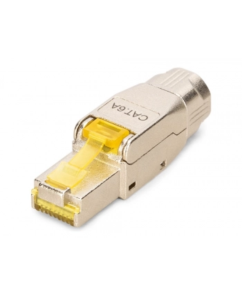 Wtyk RJ45 DIGITUS kat.6A, PoE++, 10GbE, ekranowany, metalowy, beznarzędziowy, AWG 27-22,linka/drut