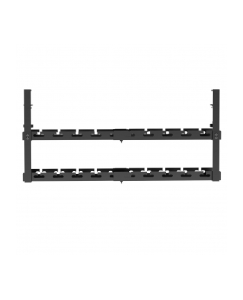 Organizer podbiurkowy na kable Maclean MC-102 B, max. obciążenie 5kg, max. 728mm, 2 poziomy, czarny