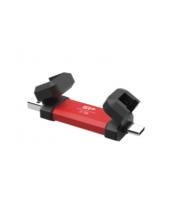 Dysk zewnętrzny SSD Silicon Power DS72 2TB USB-A USB-C (1050/850 MB/s) czerwony
