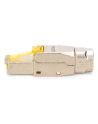 Wtyk RJ45 DIGITUS kat.6A, PoE++, 10GbE, ekranowany, metalowy, beznarzędziowy, AWG 27-22,linka/drut - nr 16