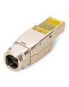 Wtyk RJ45 DIGITUS kat.6A, PoE++, 10GbE, ekranowany, metalowy, beznarzędziowy, AWG 27-22,linka/drut - nr 19