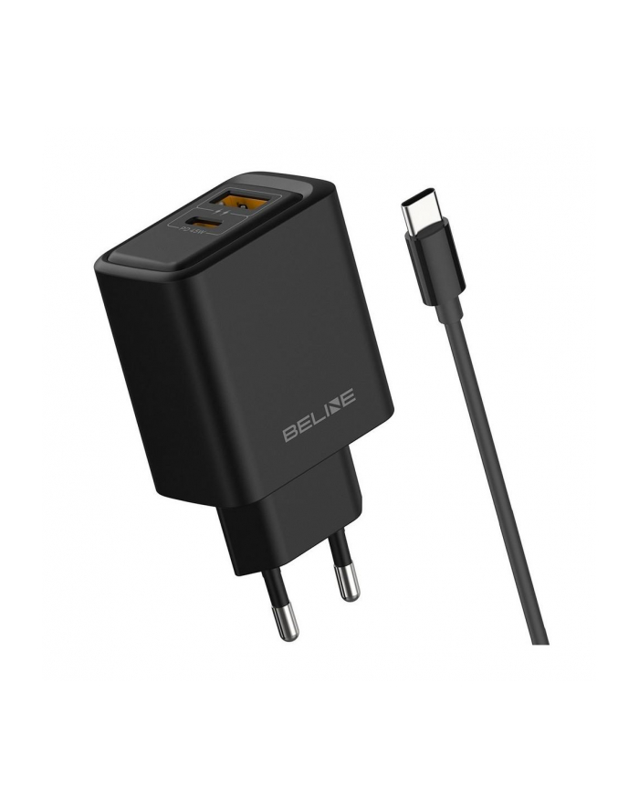Ładowarka sieciowa Beline 45W 1xUSB-C + 1xUSB GaN PD 3.0 QC 3.0 + kabel USB-C/USB-C - czarna główny