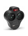 Rozgałęźnik sieciowy podwójny z wyłącznikiem + USB-A + USB-C MONTIS MT144-BK czarny - nr 1