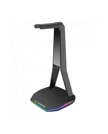 Stojak na słuchawki Rampage TowerT14 gamingowy RGB + HUB 2x USB-A, USB-C, czarny