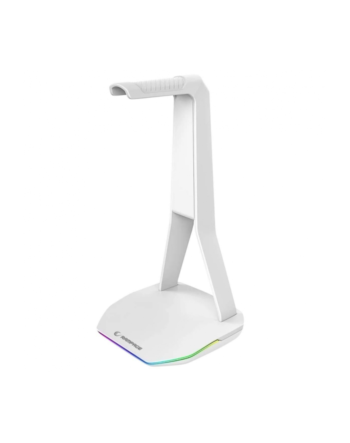 Stojak na słuchawki Rampage TowerT14 gamingowy RGB + HUB 2x USB-A, USB-C, biały główny