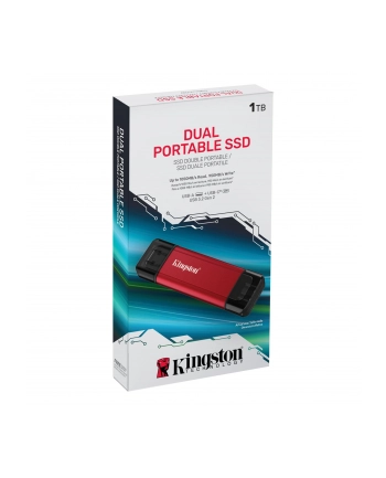 kingston Dysk zewnętrzny SSD 1TB DualPortable USB-A/C 3.2 Gen2