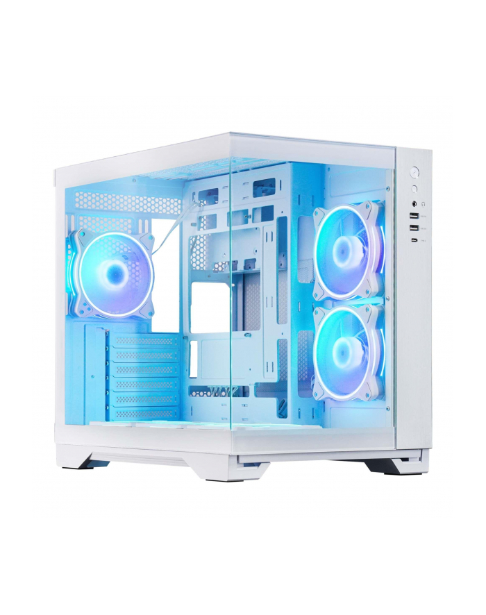 Obudowa Chieftec Visio WHITE GM-30W-TG-OP ATX ARGB z oknem bez zasilacza biała główny