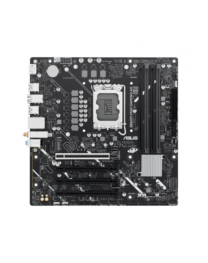 Płyta Asus B860M MAX GAMING AX /B860/DDR5/SATA3/M.2/USB3.2/WiFi/BT/PCIe5.0/s.1851/M-ATX główny