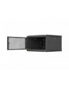 Szafa instalacyjna Rack 19'' Lanberg 6U 600x600 wisząca czarna drzwi perforowane (flat pack) - nr 11