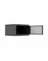 Szafa instalacyjna Rack 19'' Lanberg 6U 600x600 wisząca czarna drzwi perforowane (flat pack) - nr 12