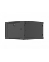 Szafa instalacyjna Rack 19'' Lanberg 6U 600x600 wisząca czarna drzwi perforowane (flat pack) - nr 15