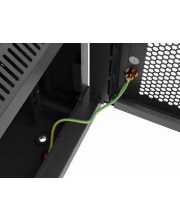 Szafa instalacyjna Rack 19'' Lanberg 6U 600x600 wisząca czarna drzwi perforowane (flat pack) nr 2