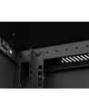 Szafa instalacyjna Rack 19'' Lanberg 6U 600x600 wisząca czarna drzwi perforowane (flat pack) - nr 4
