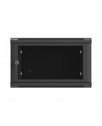 Szafa instalacyjna Rack 19'' Lanberg 6U 600x600 wisząca czarna drzwi perforowane (flat pack) nr 1