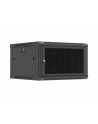 Szafa instalacyjna Rack 19'' Lanberg 6U 600x600 wisząca czarna drzwi perforowane (flat pack) - nr 9