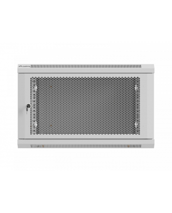 Szafa instalacyjna Rack 19'' Lanberg 6U 600x600 wisząca szara drzwi perforowane (flat pack) nr 1