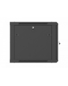 Szafa instalacyjna Rack 19'' Lanberg 9U 600x600 wisząca czarna drzwi perforowane (flat pack) - nr 10