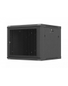 Szafa instalacyjna Rack 19'' Lanberg 9U 600x600 wisząca czarna drzwi perforowane (flat pack) - nr 8