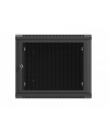 Szafa instalacyjna Rack 19'' Lanberg 9U 600x600 wisząca czarna drzwi perforowane (flat pack) - nr 9