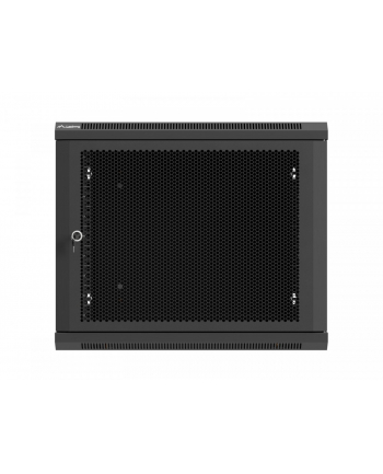 Szafa instalacyjna Rack 19'' Lanberg 9U 600x600 wisząca czarna drzwi perforowane (flat pack) nr 1