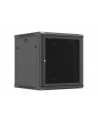 Szafa instalacyjna Rack wisząca 19'' 12U 600x600 czarna drzwi perforowane Lanberg (flat pack) - nr 1