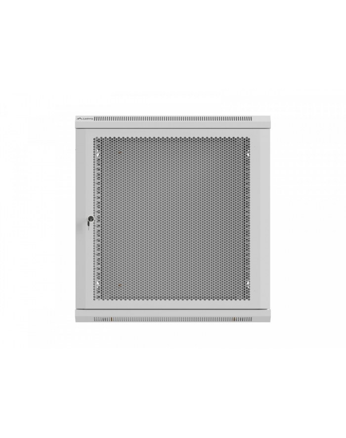 Szafa instalacyjna Rack wisząca 19'' 12U 600x600 szara drzwi perforowane Lanberg (flat pack) główny