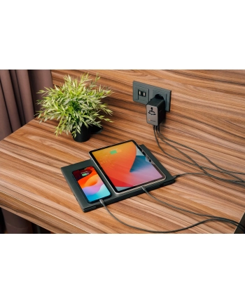 Adapter podróżny Verbatim Charge 'n' Travel GaN III globalny 170W, 2xUSB-C PD 3.1 QC 4+ 140W, 1xUSB-C PD 3.0 QC 3.0 30W, 1xUSB-A QC 3.0 18W