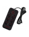 Listwa zasilająca Maclean MCE389 B, przedłużacz 6 gniazd + 4xUSB + USB-C, 110-240V AC 50/60Hz, 2.1A max 2500W, 1,5 m, czarna - nr 1