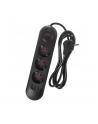 Listwa zasilająca Maclean MCE394 B, przedłużacz 3gniazda + 3xUSB, 110-240V AC 50/60Hz, 2.1A max 2500W, 1,5m, czarna - nr 1